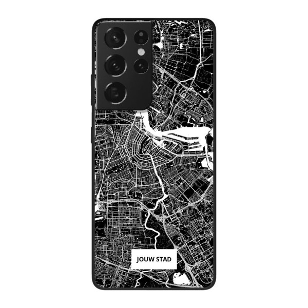 Samsung Galaxy S21 Ultra 5G Biodegradable case (back printed, black)