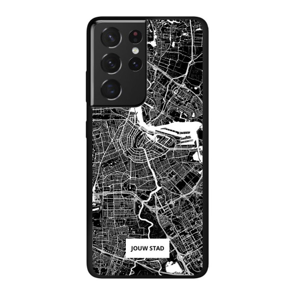 Samsung Galaxy S21 Ultra Hard case (back printed, black)