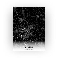 Almelo print - Zwart stijl