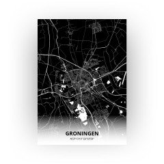 Groningen print - Zwart stijl