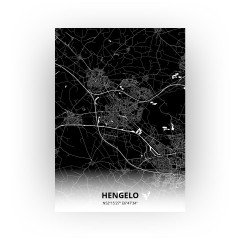 Hengelo print - Zwart stijl