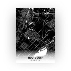 Hoofddorp print - Zwart stijl