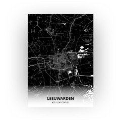 Leeuwarden print - Zwart stijl