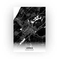 Leiden print - Zwart stijl