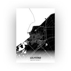 Lelystad print - Zwart stijl