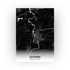 Zutphen print - Zwart stijl