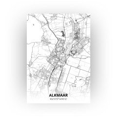 Alkmaar print - Zwart Wit stijl