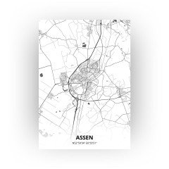 Assen print - Zwart Wit stijl