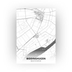 Biddinghuizen print - Zwart Wit stijl