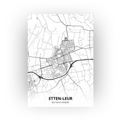 Etten-Leur print - Zwart Wit stijl