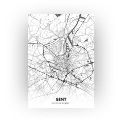 Gent print - Zwart Wit stijl