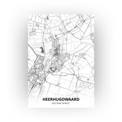 Heerhugowaard print - Zwart Wit stijl