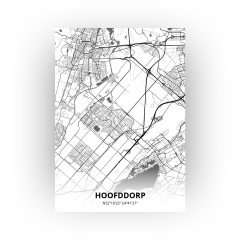 Hoofddorp print - Zwart Wit stijl