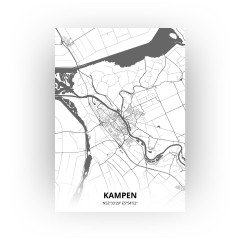 Kampen print - Zwart Wit stijl