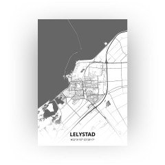 Lelystad print - Zwart Wit stijl