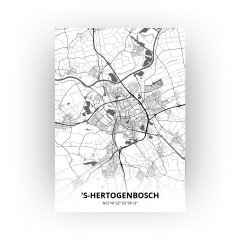 's-Hertogenbosch print - Zwart Wit stijl