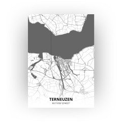 Terneuzen print - Zwart Wit stijl