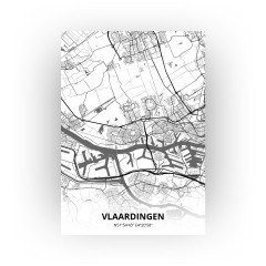 Vlaardingen print - Zwart Wit stijl