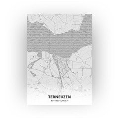 Terneuzen print - Tekening stijl